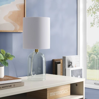 Glass Table Lamp With Open Base - Room Essentials™: ETL Listed, No Assembly, Modern Desk & Bedside Lighting 2 Glass Table Lamp With Open Base - Room Essentials™: ETL Listed, No Assembly, Modern Desk & Bedside Lighting - Image 2
