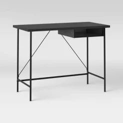 Wood And Metal Writing Desk With Storage - Room Essentials™ -Target GUEST b6ee626e 3265 49db 8365 a9aaf9b3dcc2