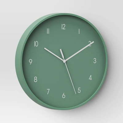 12" Wall Clock Green - Room Essentials™ 2 12" Wall Clock Green - Room Essentials™ - Image 2
