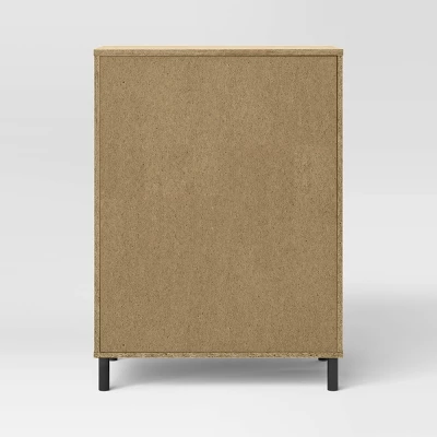 Mixed Material Wood And Metal 4 Drawer Dresser Updated Base Natural Wood - Room Essentials™ 3 Mixed Material Wood And Metal 4 Drawer Dresser Updated Base Natural Wood - Room Essentials™ - Image 3