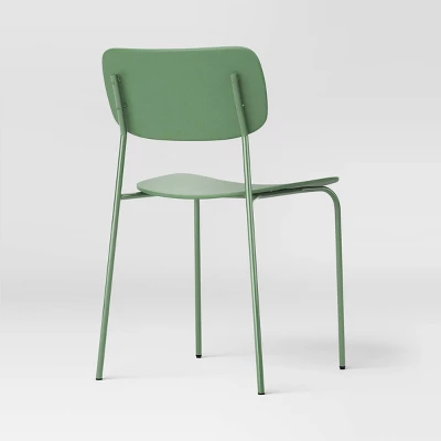 Set Of 2 Molded Plastic With Metal Base Dining Chair - Room Essentials™ 3 Set Of 2 Molded Plastic With Metal Base Dining Chair - Room Essentials™ - Image 3