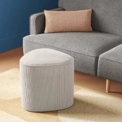 Triangular Shaped Upholstered Corduroy Ottoman - Room Essentials™