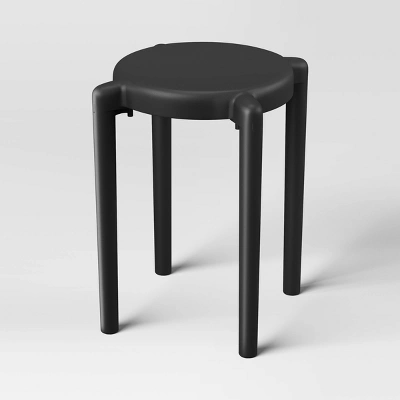 Recycled Plastic Dorm Accent Side Table Black - Room Essentials™ 2 Recycled Plastic Dorm Accent Side Table Black - Room Essentials™ - Image 2