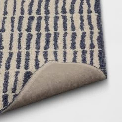 2'5"x3'8" Washable Modern Dashes Hi/Low Tufted Loop Accent Rug Blue - Room Essentials™: Indoor, Fade & Stain-Resistant -Target GUEST d2671b33 9fe3 4cd8 bcdd 6307918243b3