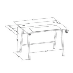 Gaming Dorm Desk With LED Lights And Headphone Holder - Room Essentials™ -Target GUEST d7dc3ff0 237b 40d2 940c 7e3aafa849bc