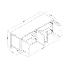 Traditional Storage TV Stand With Doors And Shelves For TVs Up To 65" Classic White - Room Essentials™ -Target GUEST d7faf10d 9af7 4082 88f3 681de348e17a