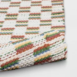 4'x5'6" Checkered Chindi Handwoven Area Rug - Room Essentials™ -Target GUEST dca06988 28e2 475f 8666 5cdf60d5d406