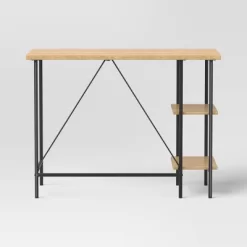 Wood And Metal Desk With Shelves Natural - Room Essentials™ -Target GUEST e2294df5 04d3 4a7d 85cb d2633222370c