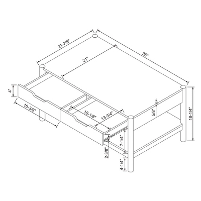 Scandi Coffee Tables Table With Drawers Natural - Room Essentials™ 5 Scandi Coffee Tables Table With Drawers Natural - Room Essentials™ - Image 5
