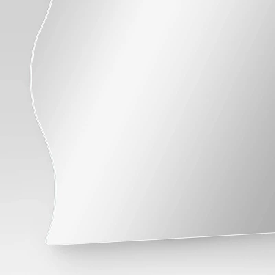 16"x20" Frameless Wavy Wall Mirror Silver - Room Essentials™ 3 16"x20" Frameless Wavy Wall Mirror Silver - Room Essentials™ - Image 3