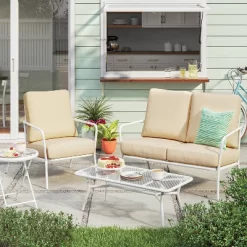 Metal Mesh Coffee Table - White - Room Essentials™