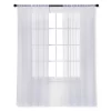 1pc Sheer Crinkle Window Curtain Panel White - Room Essentials™