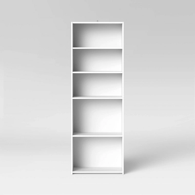 5 Shelf Bookcase Natural- Room Essentials™ 8 5 Shelf Bookcase Natural- Room Essentials™ - Image 8