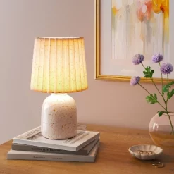 Mini Printed Ceramic Base Table Lamp With Printed Pleated Shade - Room Essentials™ -Target GUEST fc3497a8 83c1 490a b70f 6ac002d24d61